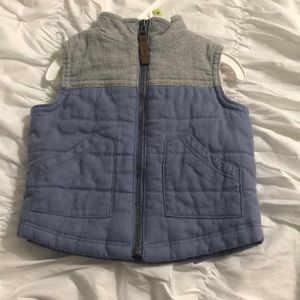 Grey and blue vest size 3 months